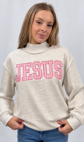 Jesus Loves Pink Lightweight Crew