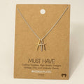 Triple Cross Pendent Necklace