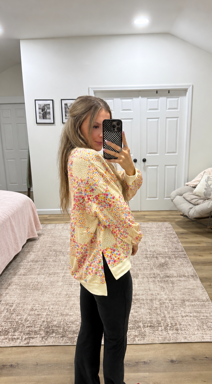 Confetti Bloom Lightweight Pullover