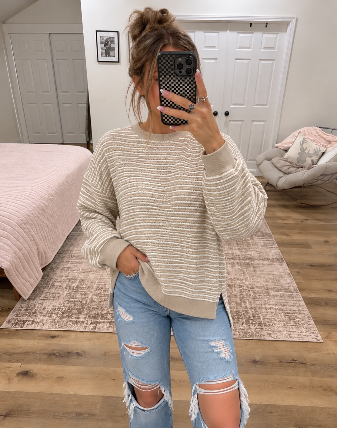 Sandstone Striped Top